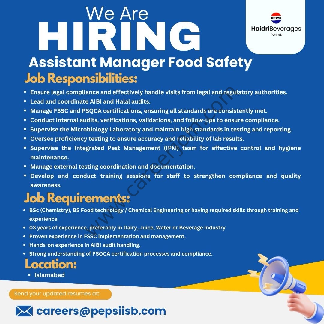 Haidri Beverages Pvt Ltd Jobs October 2025 1