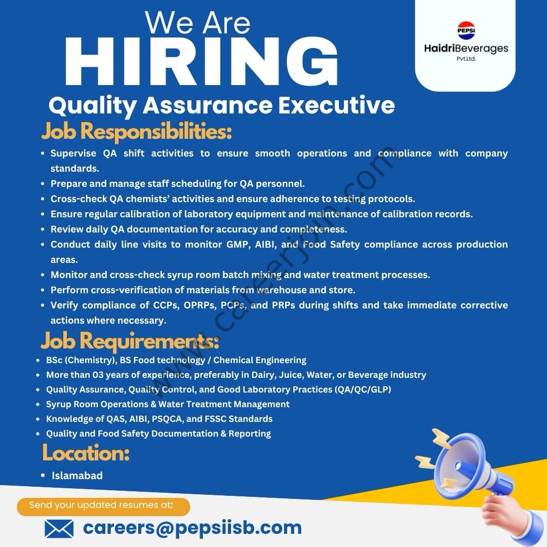 Haidri Beverages Pvt Ltd Jobs October 2025 2