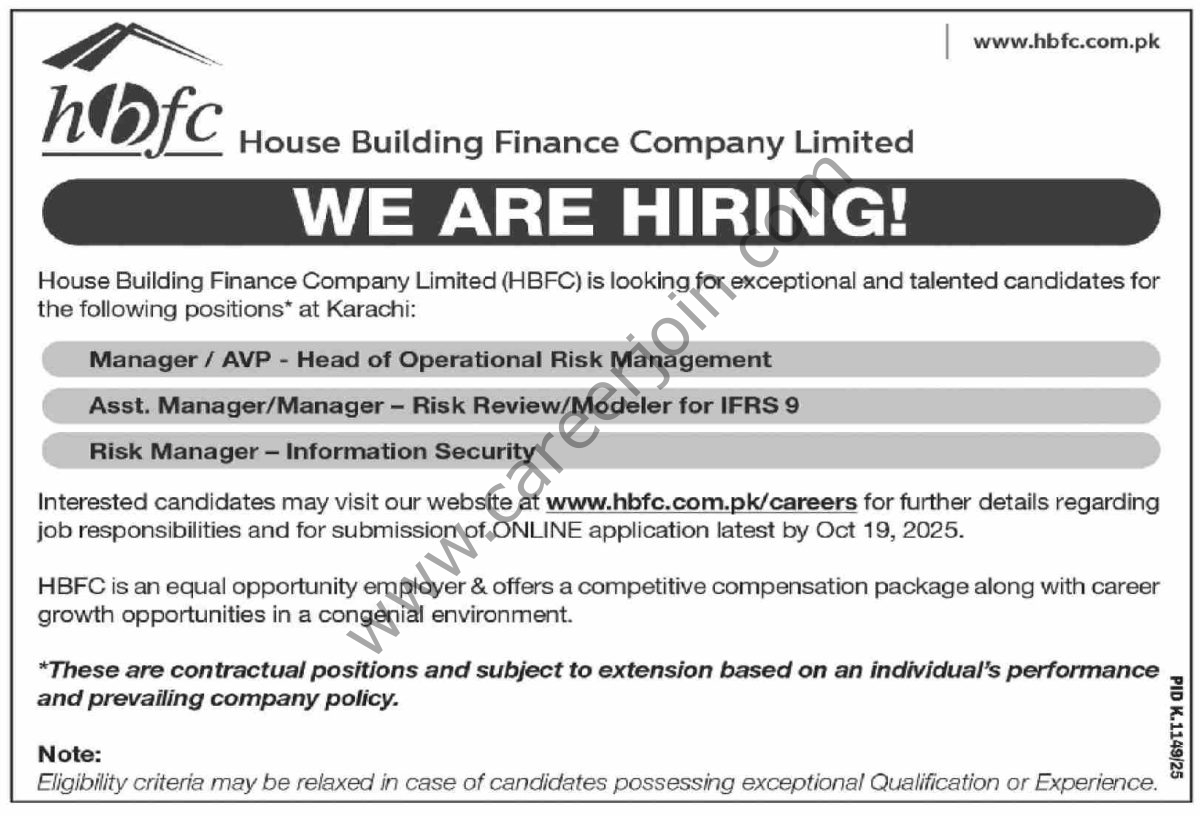 House Building Finance Co Ltd HBFC Jobs 05 October 2025 Dawn 1