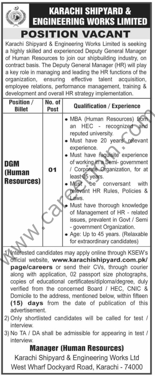 Karachi Shipyard & Engineering Works Ltd Jobs 05 October 2025 Dawn 2