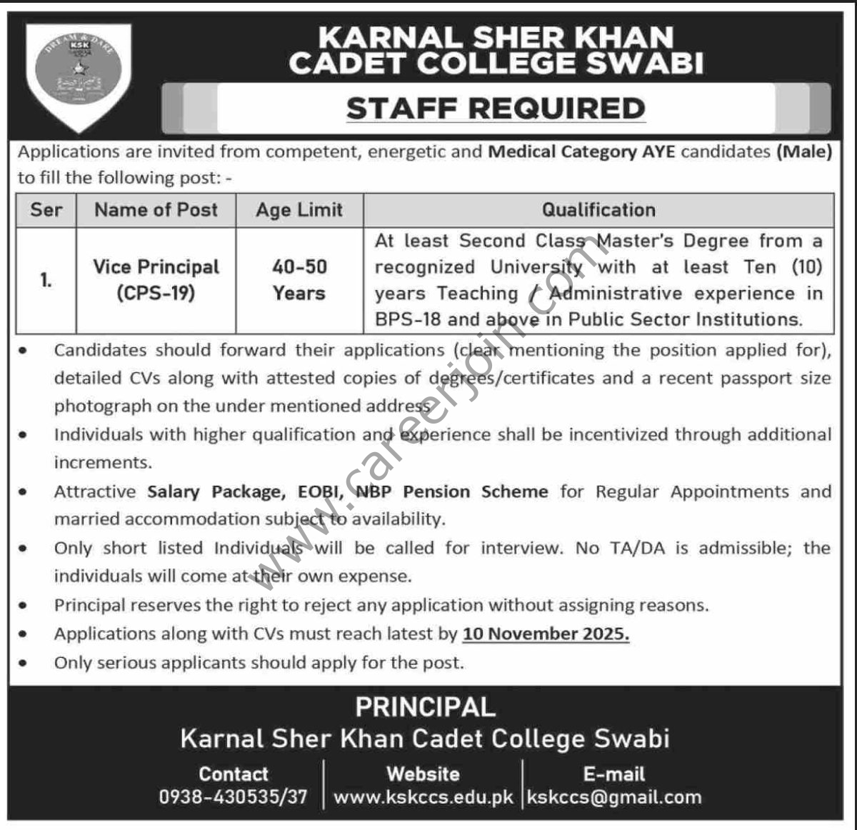 Karnal Sher Khan Jobs 26 October 2025 Dawn 1