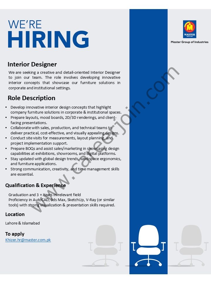Master Group Of Industries Jobs Interior Designer 1