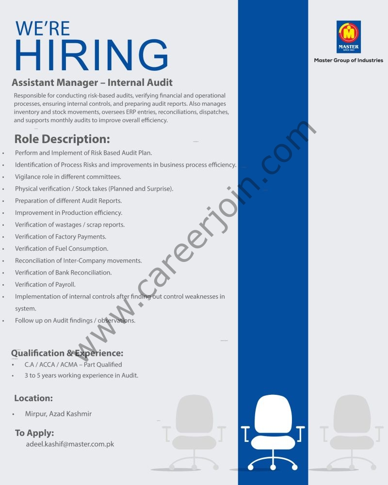 Master Group Of Companies Jobs Assistant Manager Audit 1