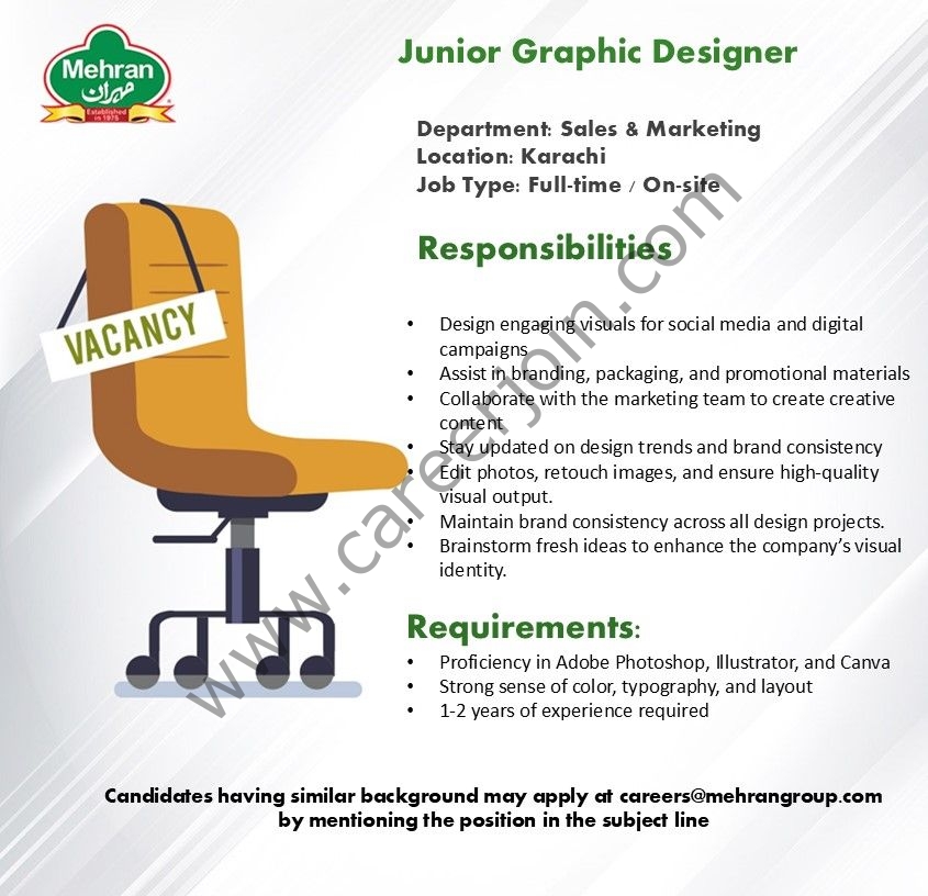 Mehran Group Jobs October 2025 2