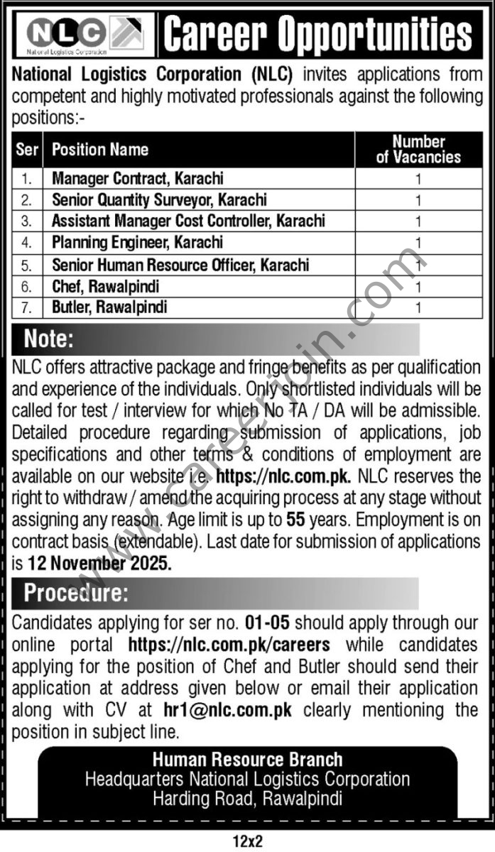 National Logistics Corporation NLC Jobs November 2025 1