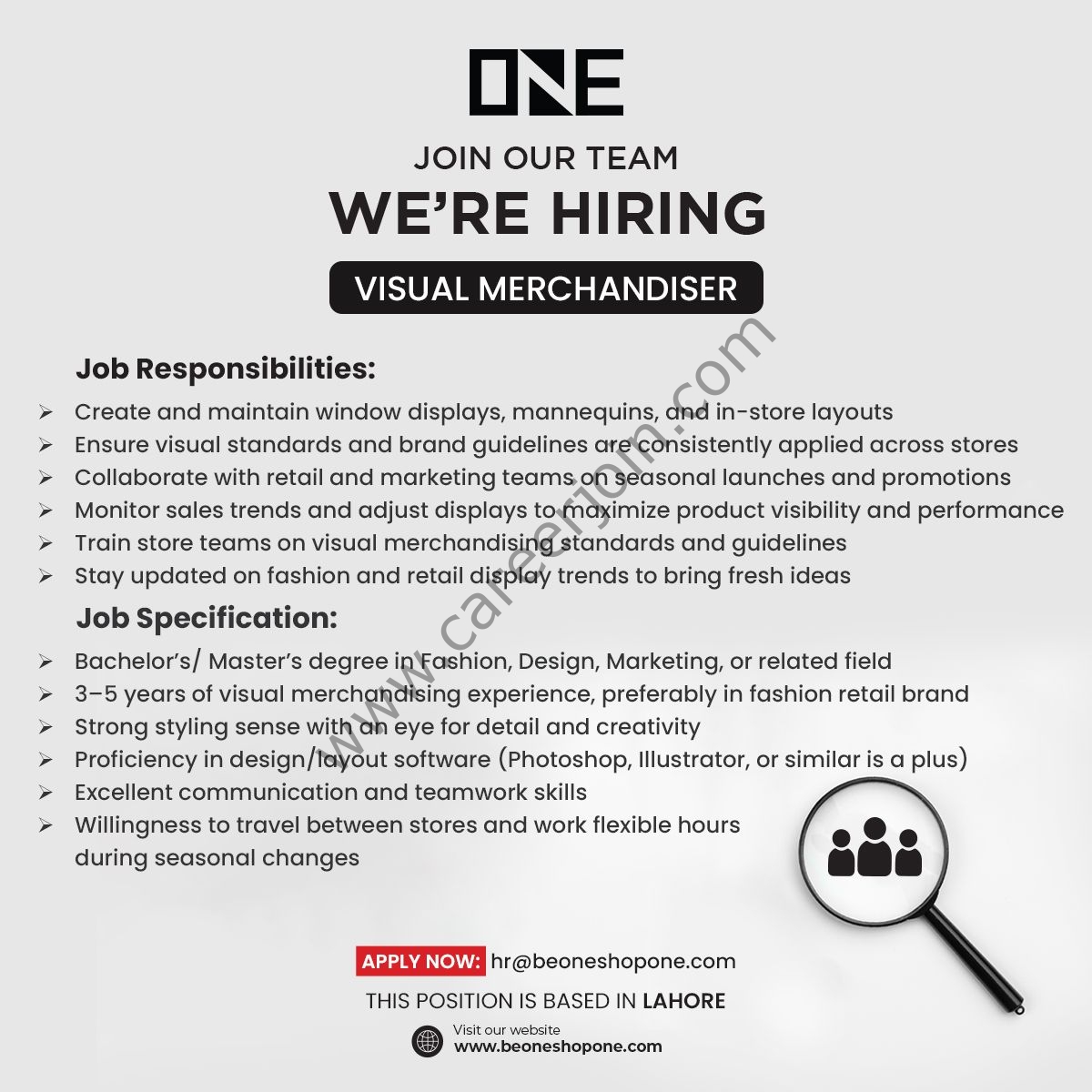 One Life Apparel Pvt Ltd Jobs Visual Merchandiser 1