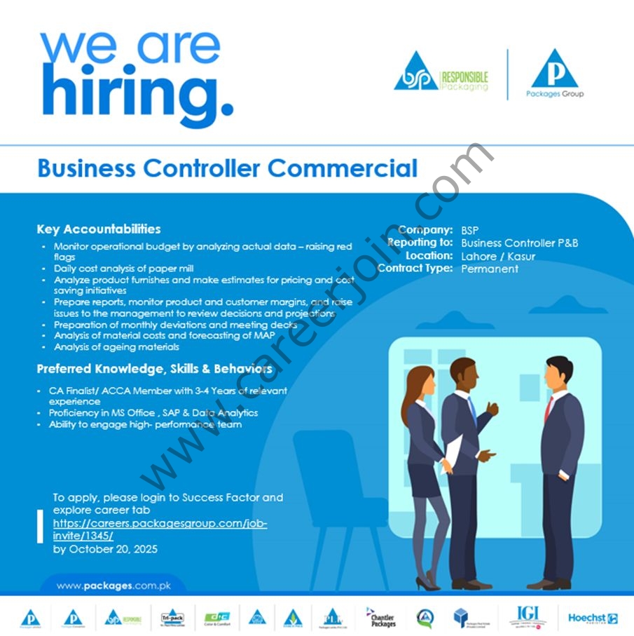 Packages Group Jobs Business Controller Commercial 1