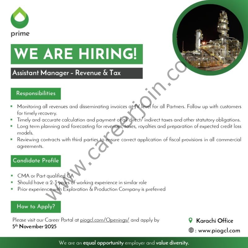 Prime Pakistan Limited Jobs October 2025 1