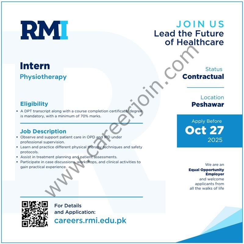 Rehman Medical Institute RMI Internship October 2025 1