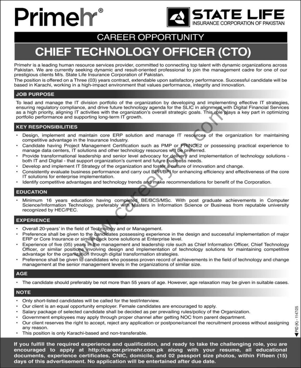 State Life Insurance Corp Jobs 05 October 2025 Express 1