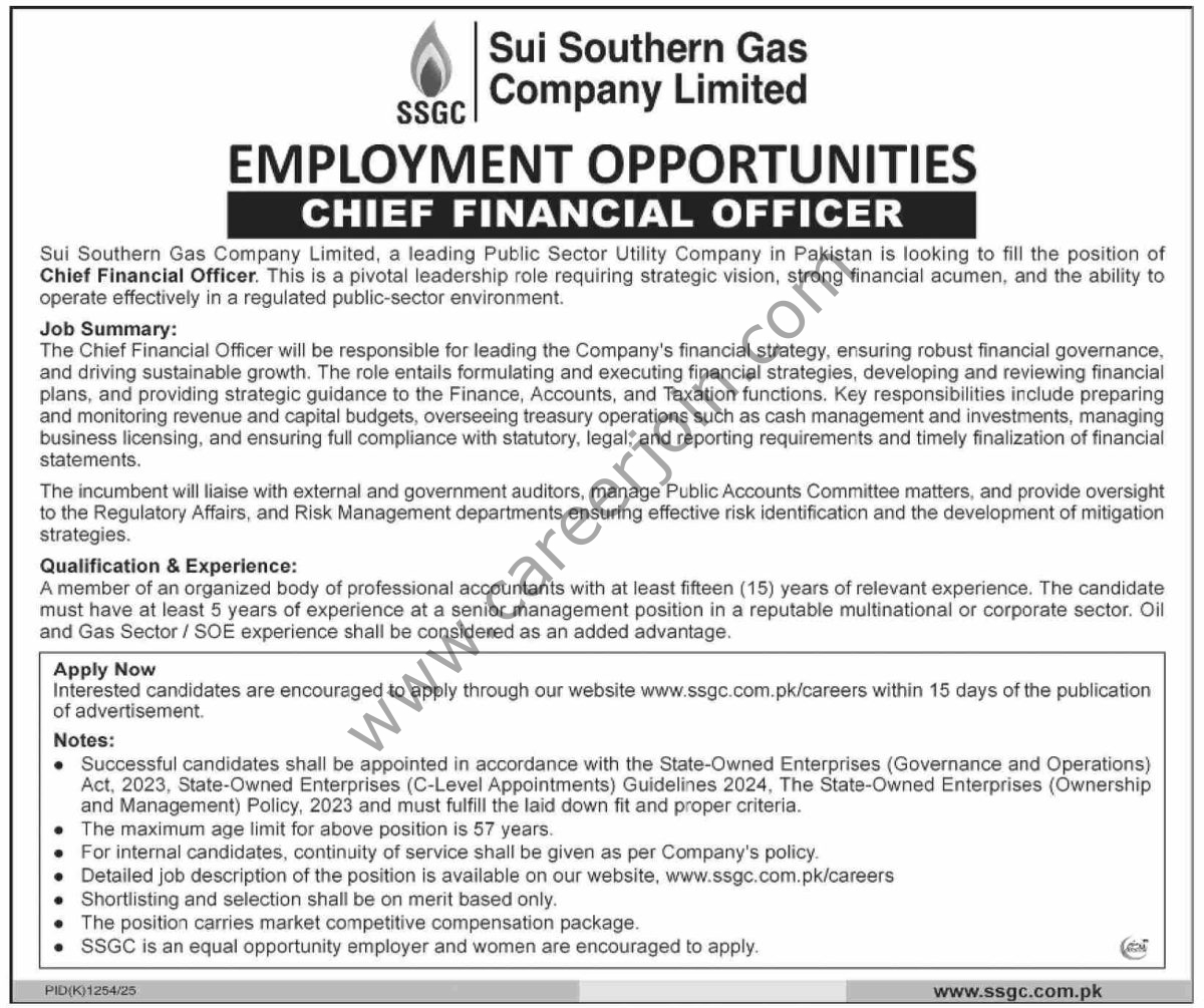 Sui Southern Gas Co Ltd SSGC Jobs 12 October 2025 Dawn 1