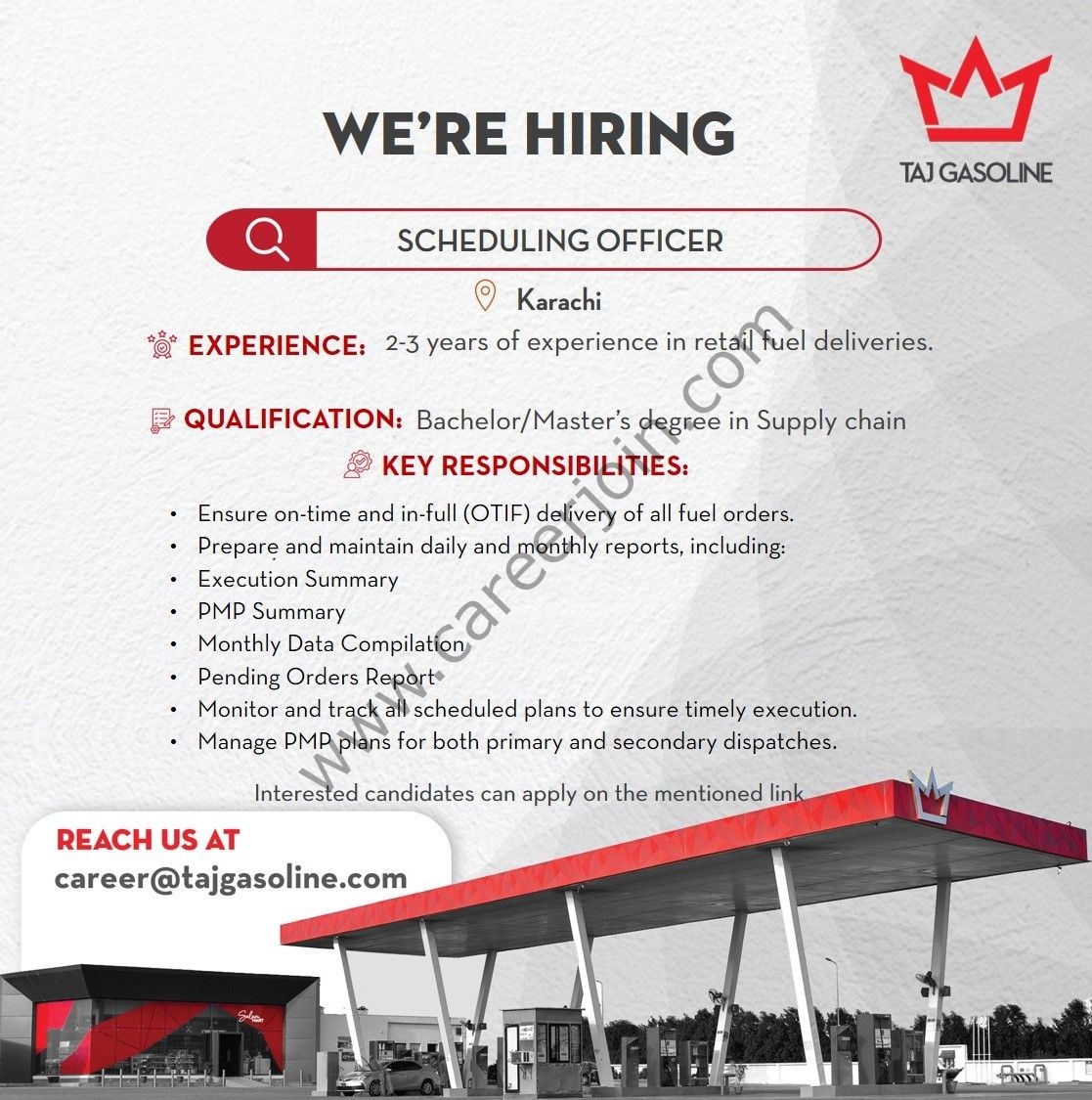 Taj Gasoline Pvt Ltd Jobs Scheduling Officer 1