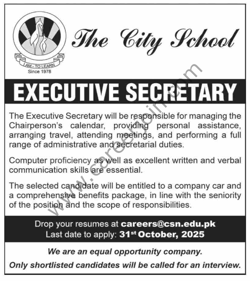 The City School Jobs 26 October 2025 Dawn 1