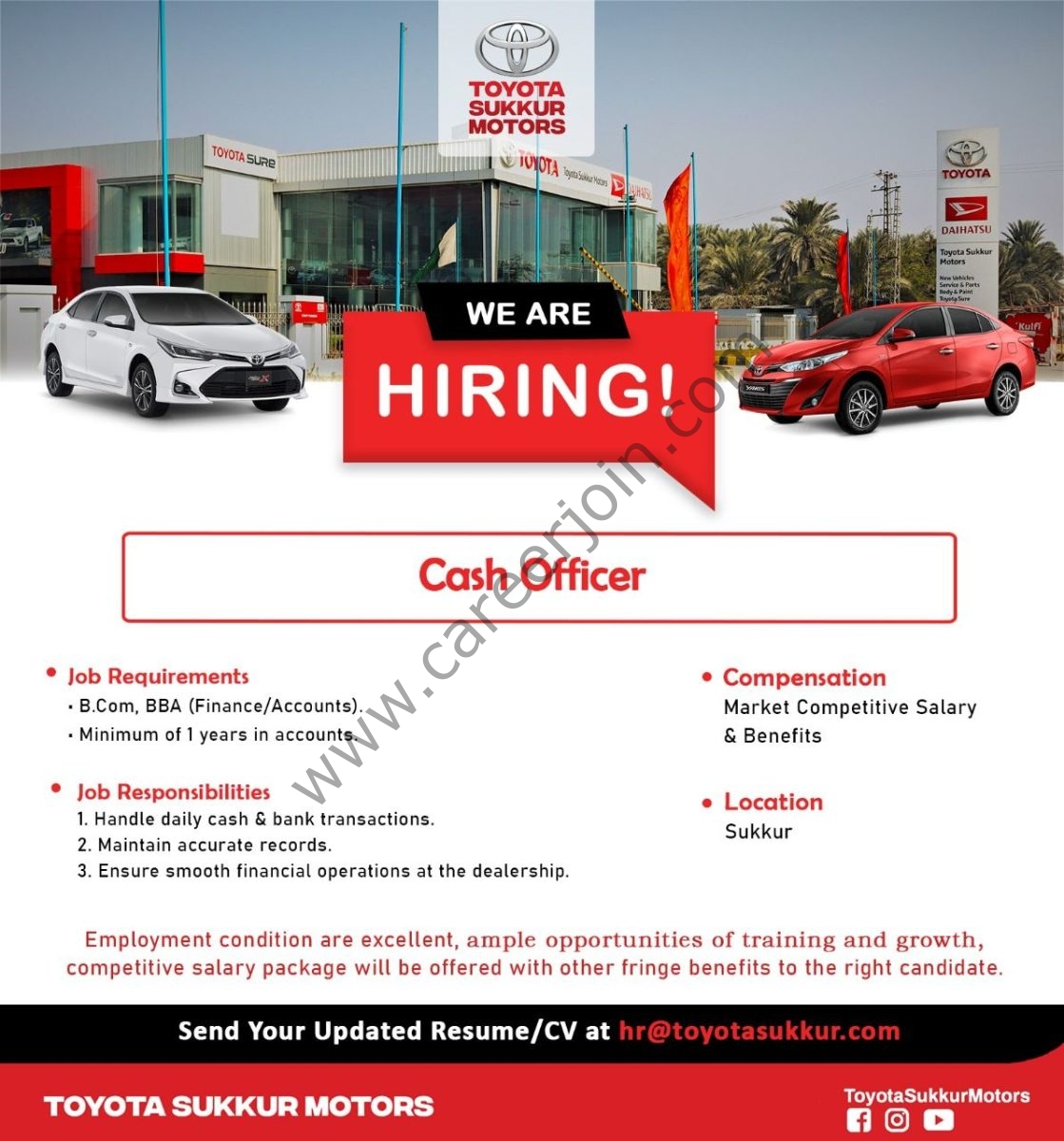 Toyota Sukkur Motors Jobs October 2025 2