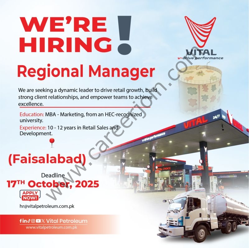 Vital Petroleum Pvt Ltd Jobs Regional Manager 1