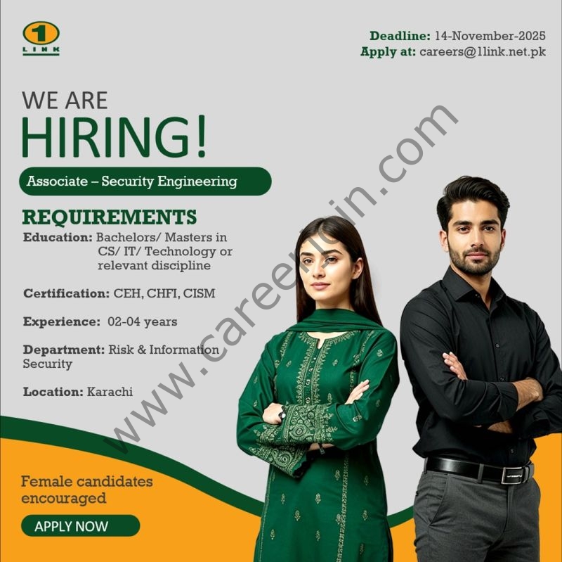 1Link Pvt Ltd Jobs Associate Security Engineering 1