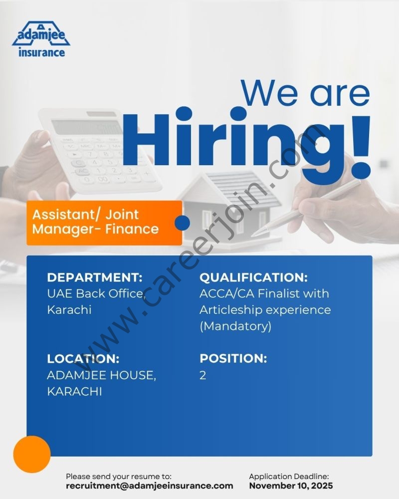 Adamjee Insurance Company Jobs November 2025 1