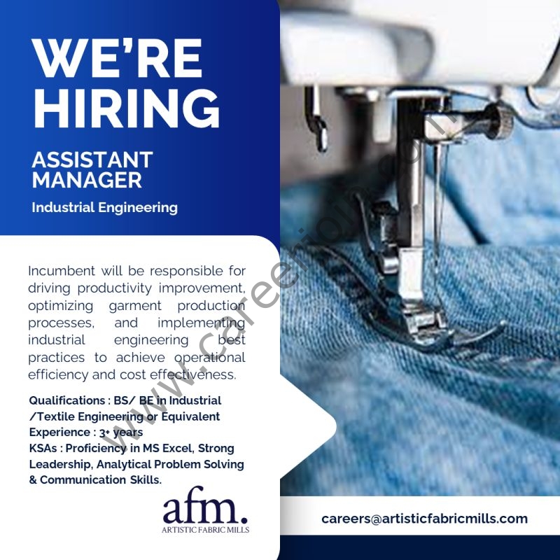 Artistic Fabric Mills Jobs November 2025 2