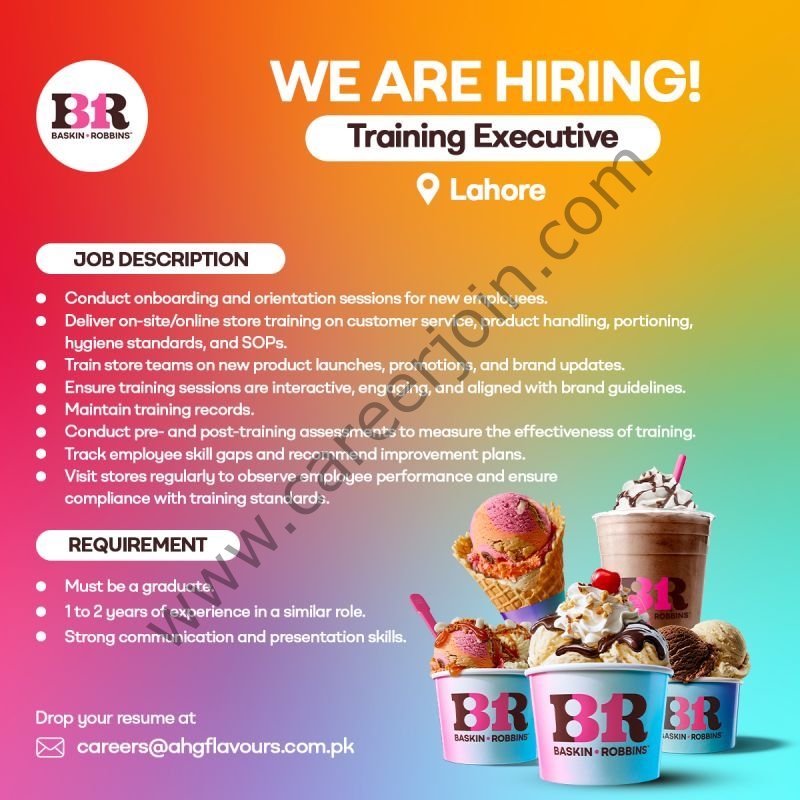 Baskin Robbins BR Pakistan Jobs Training Executive 1