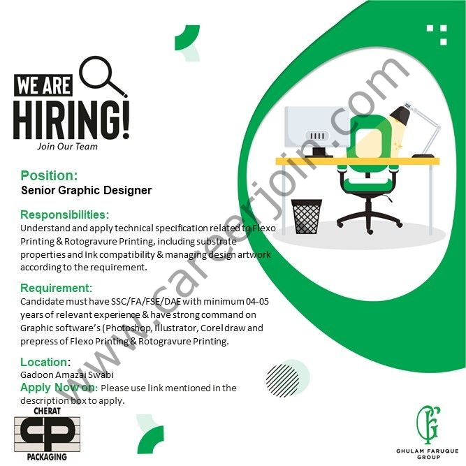 Cherat Packaging Pvt Ltd Jobs Senior Graphic Designer 1