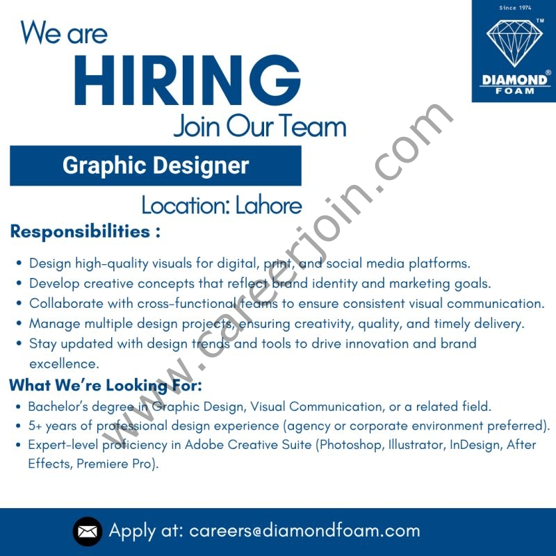 Diamond Foam Jobs November 2025 2