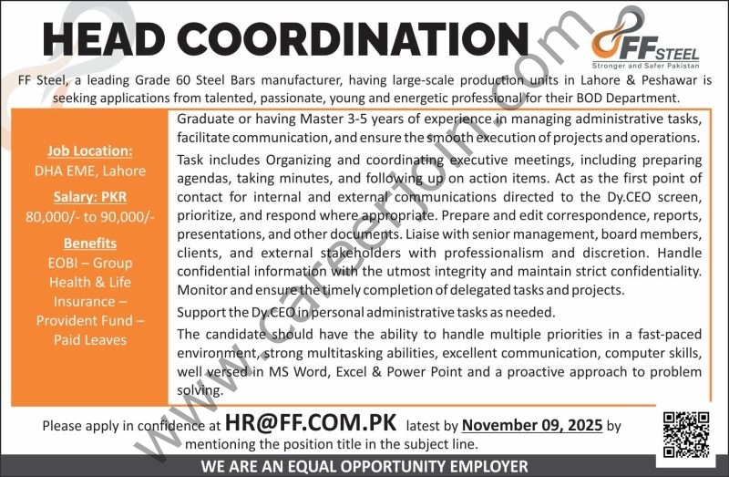FF Steel Jobs Head Coordination 1