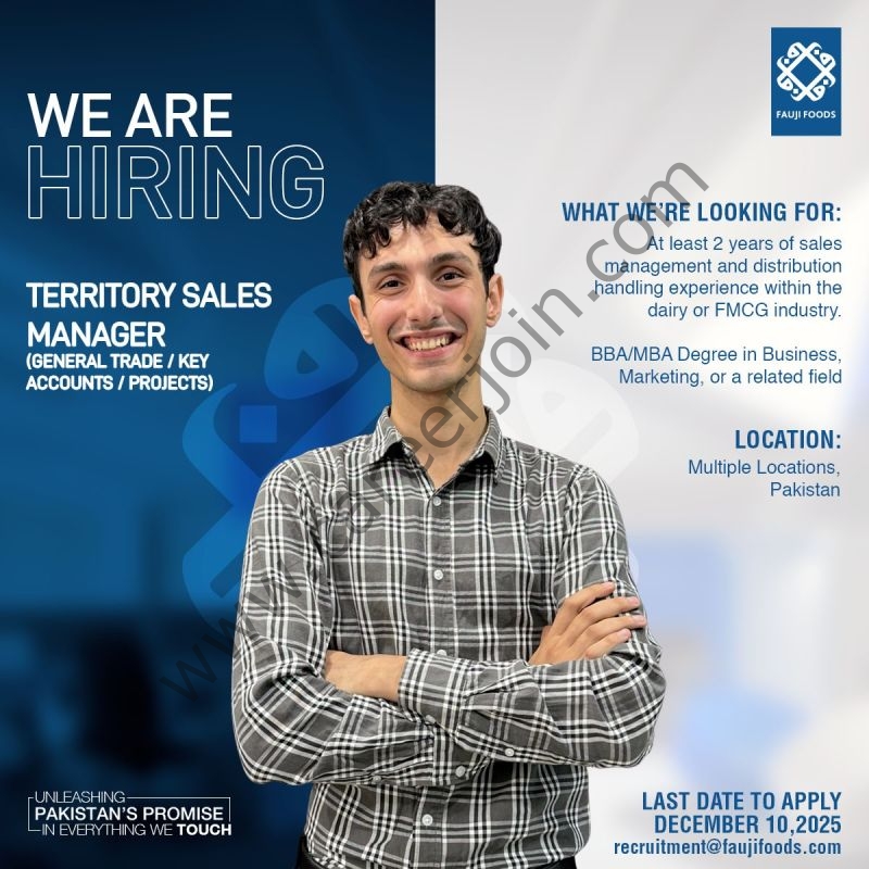 Fauji Foods Limited Jobs Territory Sales Manager 1