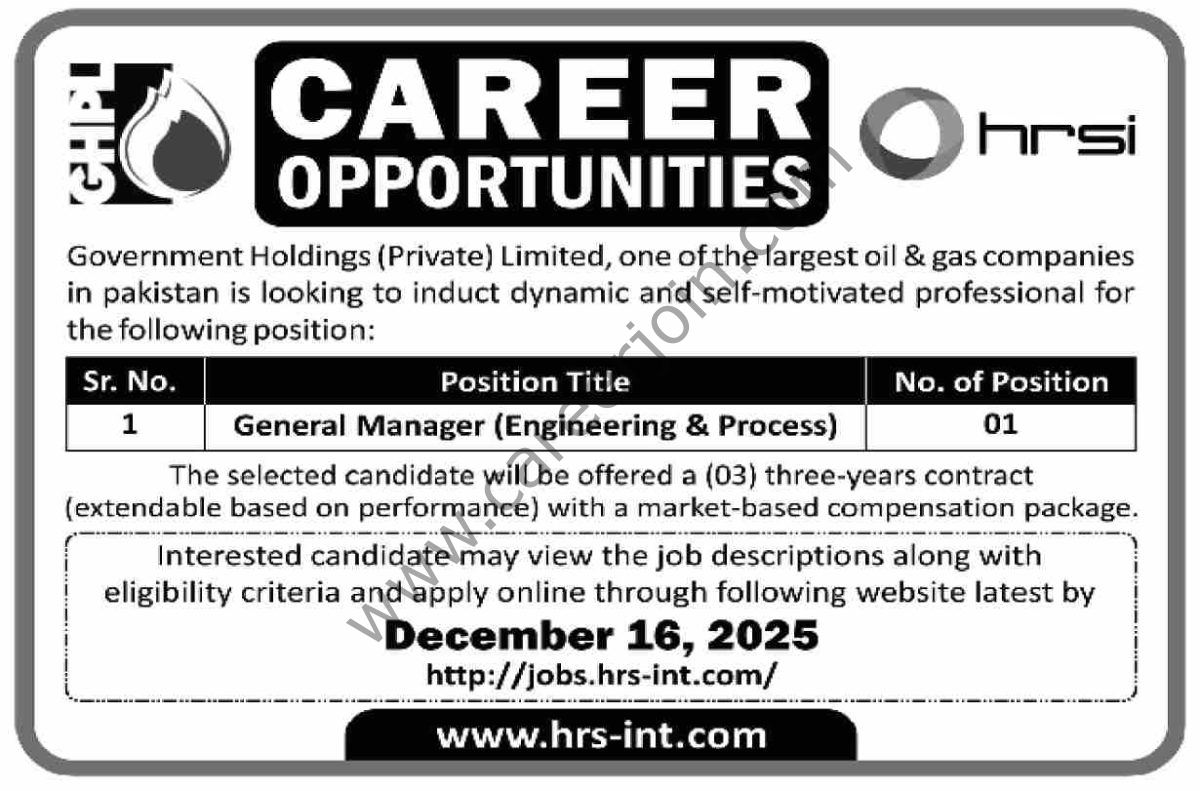 Government Holdings Pvt Ltd Jobs 30 November 2025 Dawn 1