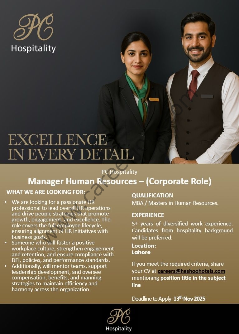 Hashoo Hotels Jobs Manager Human Resources 1
