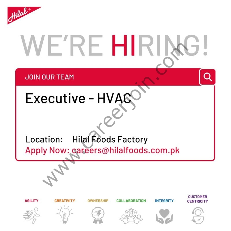 Hilal Foods Pvt Ltd Jobs Executive HVAC 1