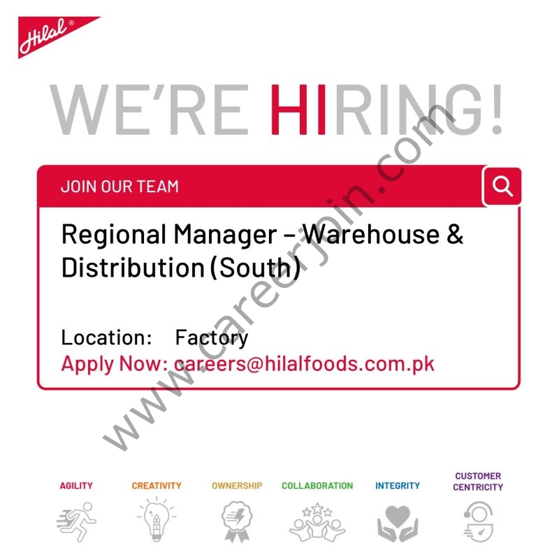 Hilal Foods Pvt Ltd Jobs Regional Manager Warehouse & Distribution 1