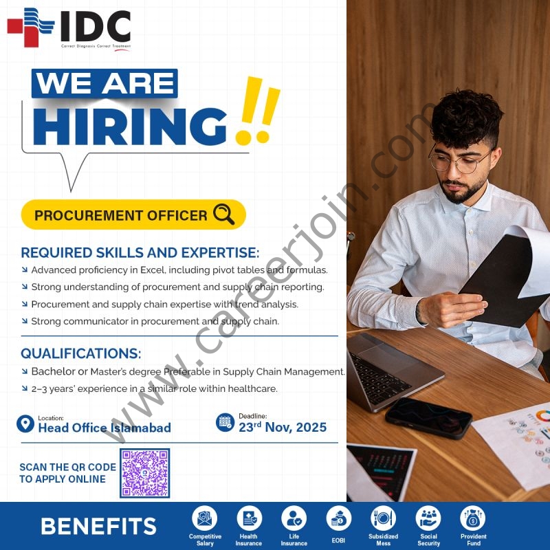 Islamabad Diagnostic Center IDC Jobs November 2025 2
