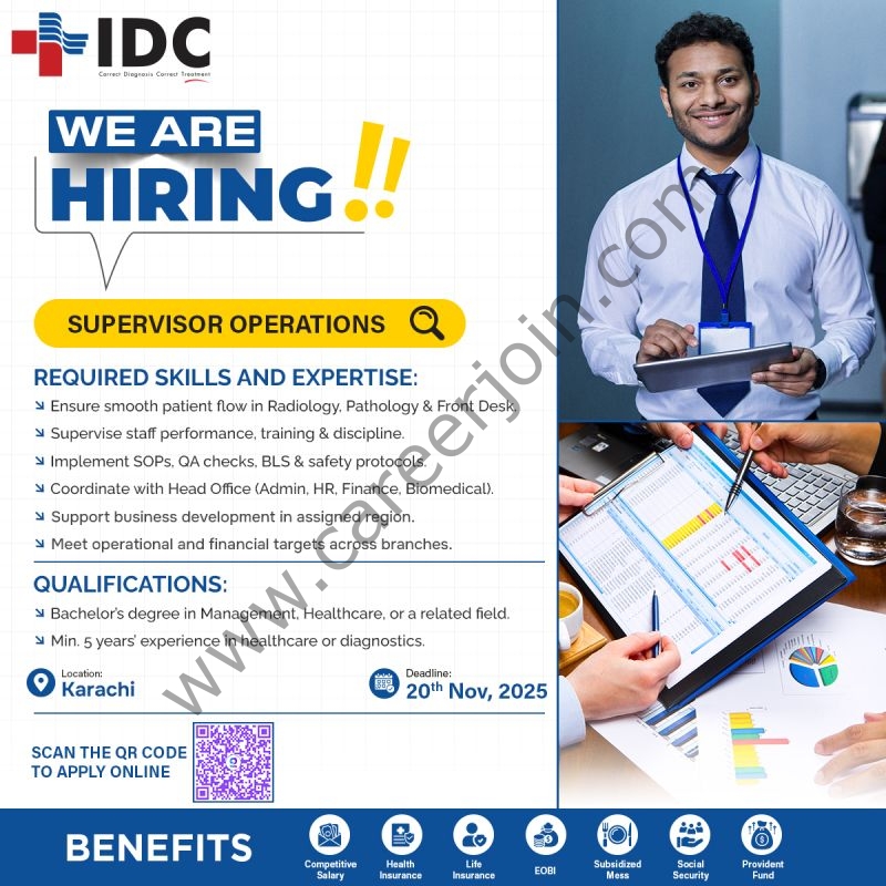 Islamabad Diagnostic Center IDC Jobs November 2025 1