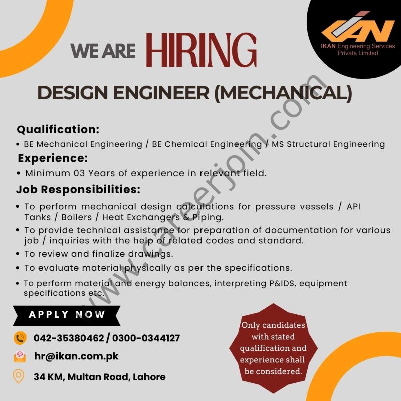 IKAN Engineering Services Pvt Ltd Jobs Design Engineer (Mechanical) 1