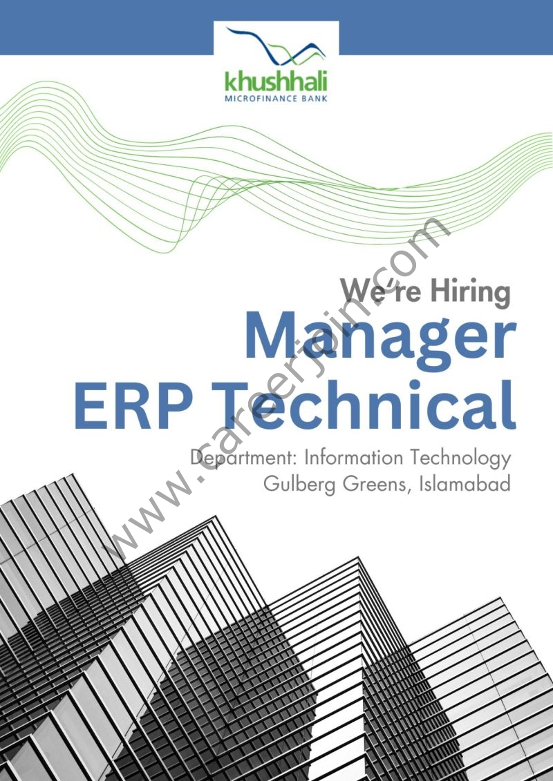 Khushhali Microfinance Bank Limited Jobs Manager ERP Technical 1