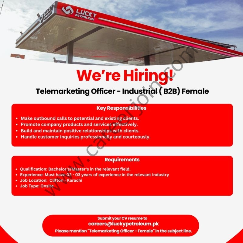 Lucky Petroleum Jobs Telemarketing Officer 1