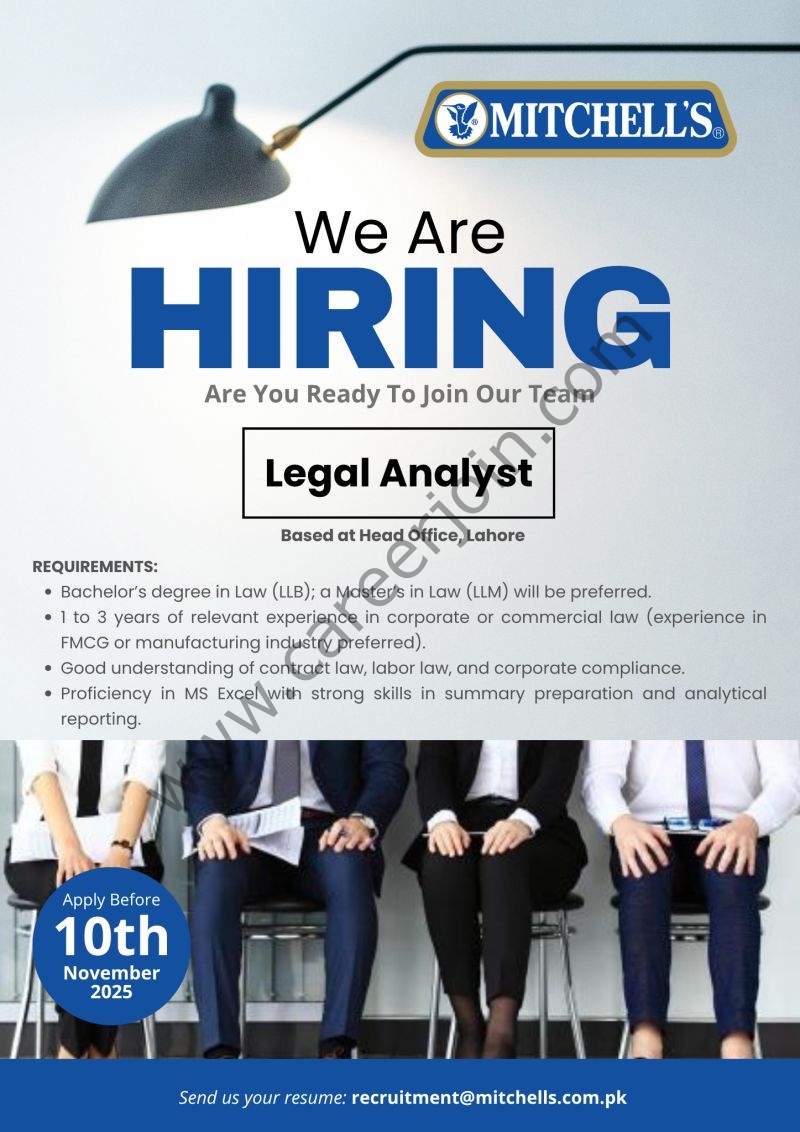 Mitchell's Fruit Farms Limited MFFL Jobs Legal Analyst 1