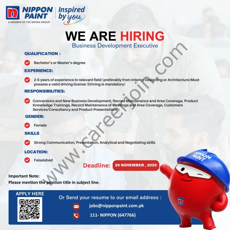 Nippon Paint Jobs November 2025 1