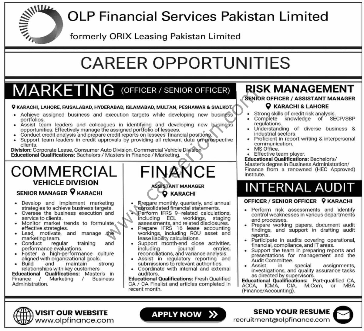 OLP Financial Services Pakistan Ltd Jobs 30 November 2025 Dawn 1