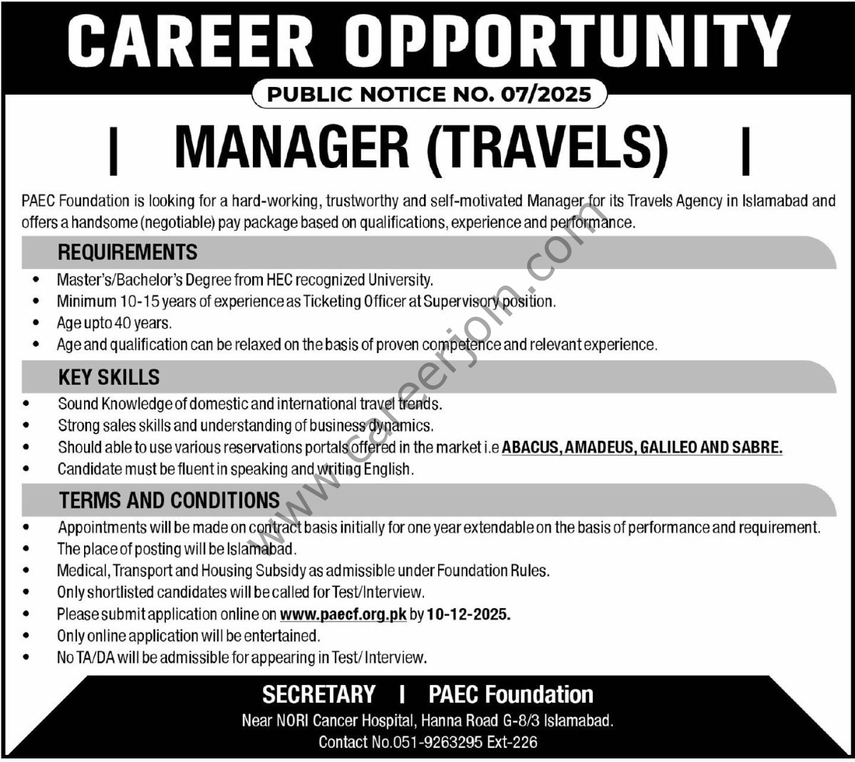 PACE Foundation Jobs 23 November 2025 Express Tribune 1