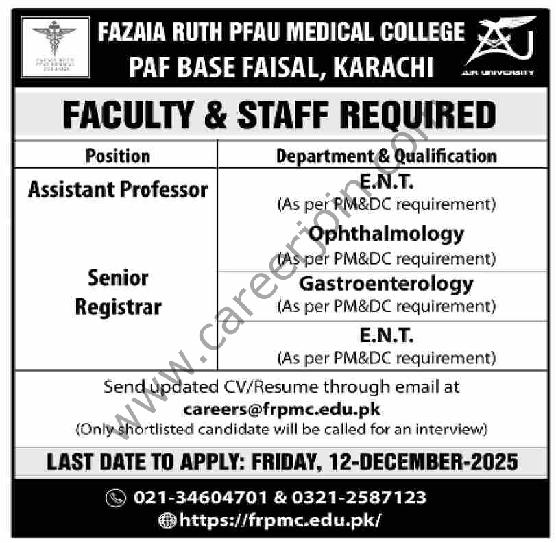 PAF Base Faisal Karachi Jobs 30 November 2025 Dawn 1
