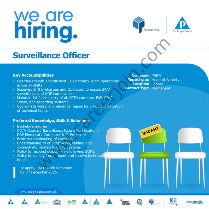 Packages Group Jobs December 2025 2