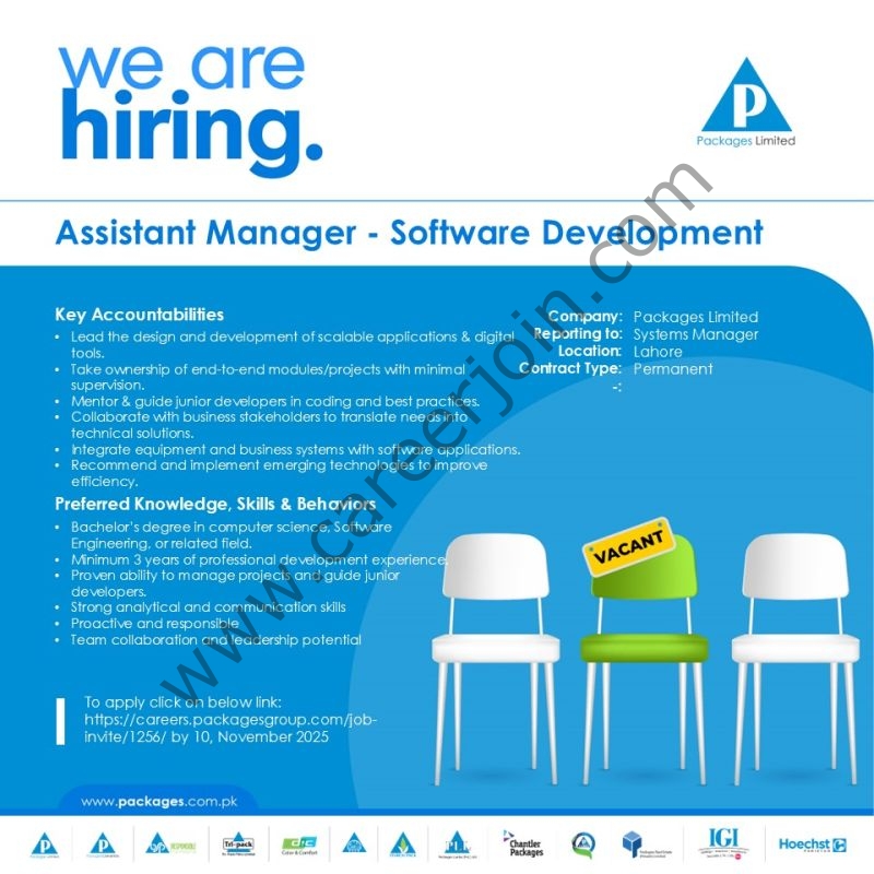 Packages Limited Jobs Assistant Manager Software Development 1