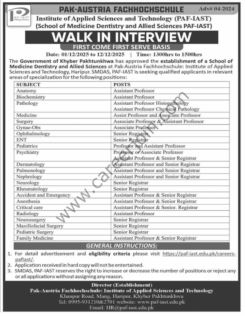 Pak Austria Fachhochschule Jobs 30 November 2025 Dawn 1