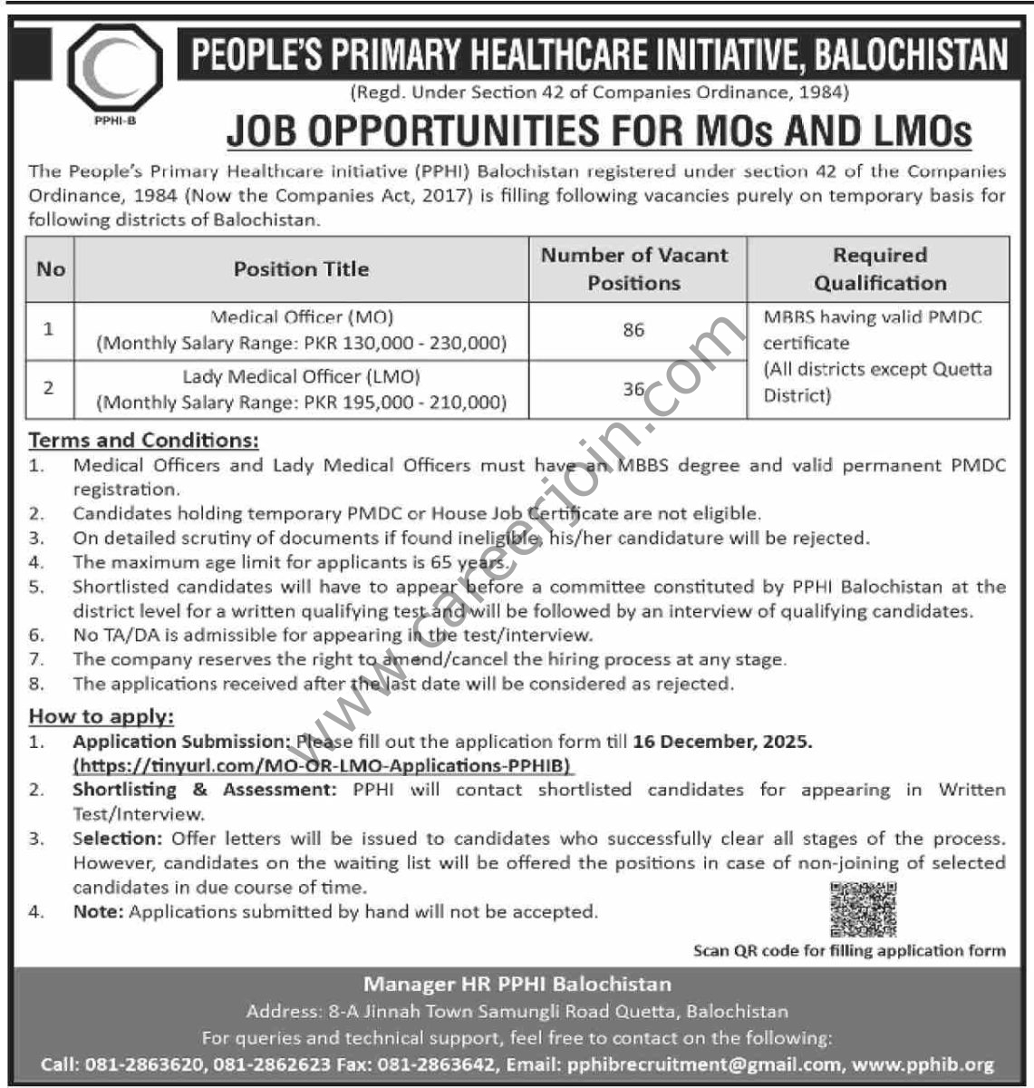 Peoples Primary Healthcare Initiative PPHI Jobs 29 November 2025 Dawn 1