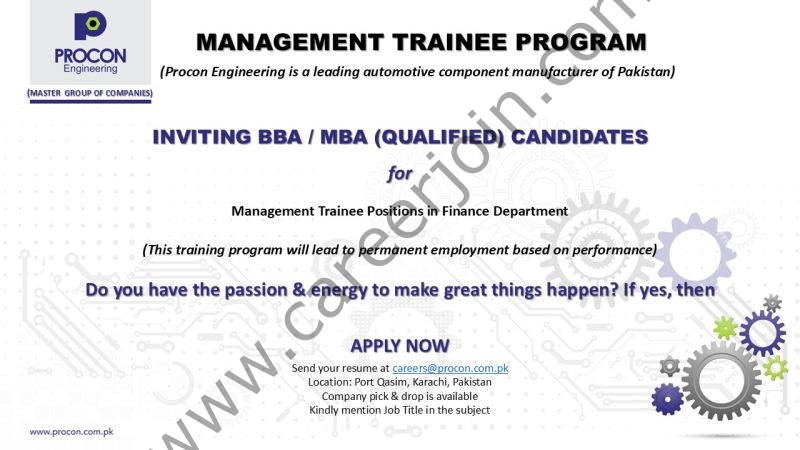 PROCON Engineering Management Trainee Program 2025 1