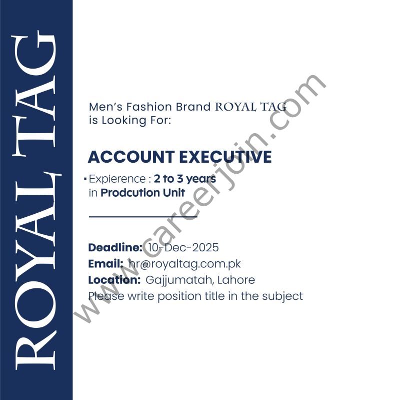 Royal Tag Jobs Account Executive 1