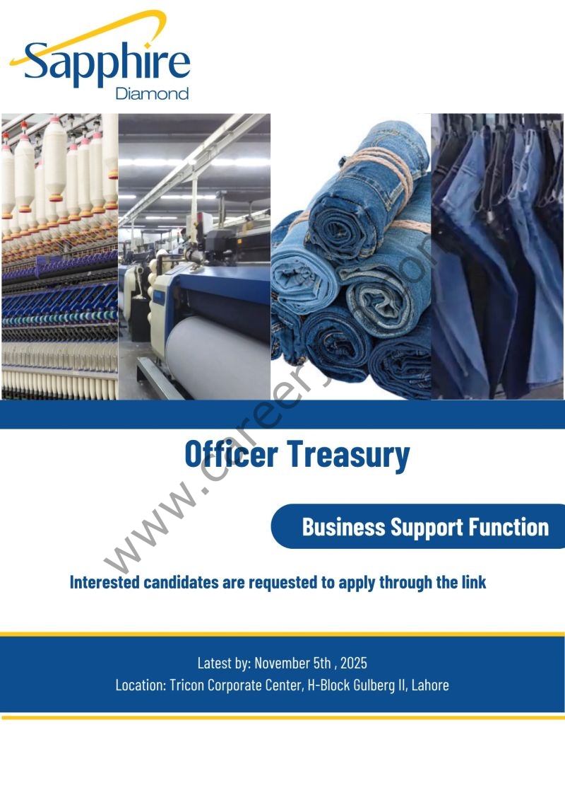 Sapphire Diamond Fabrics Limited Jobs Officer Treasury 1