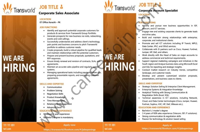 Transworld Associates Jobs December 2025 1