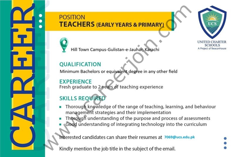 United Charter Schools Jobs Primary Teachers 1